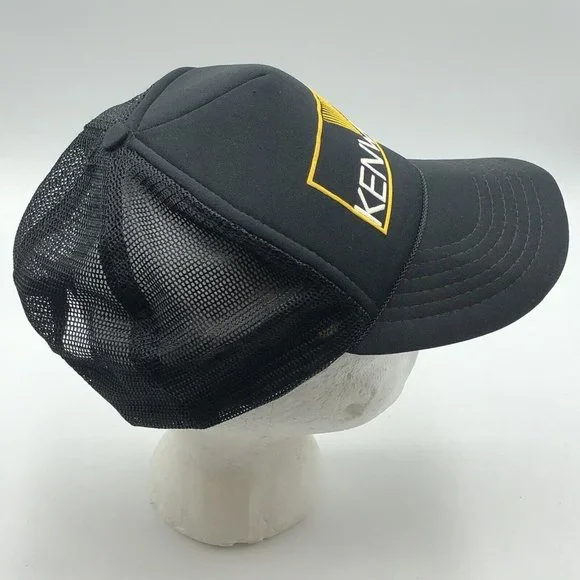 Vintage Kenwood Audio Equipement Foam Mesh Snapback Trucker Hat Black Cap - Picture 5 of 9